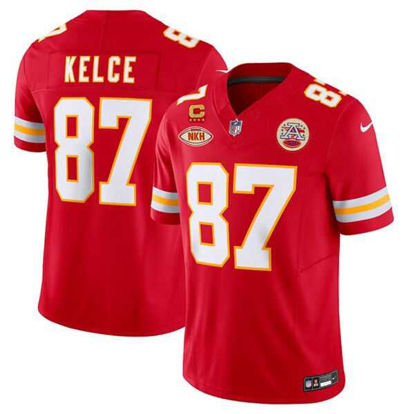 Men & Women & Youth Kansas City Chiefs #87 Travis Kelce Red 2024 F.U.S.E. With NKH Patch And 4-star C Patch Vapor Untouchable Limited Jersey